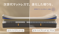 小傷あり旧モデルでお得価格/エマ・マットレスオリジナルハイブリッド2/セミダブル Emma Sleep エマ・ハイブリッド V2 マットレス セミダブル Emma